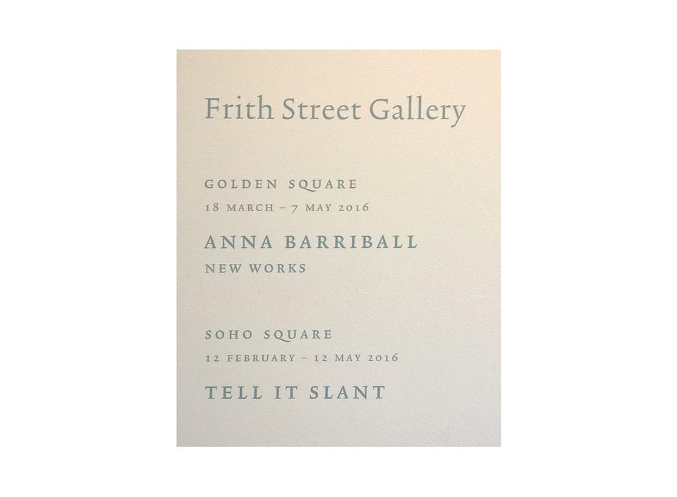Anna Barriball at Frith Street's Golden Square