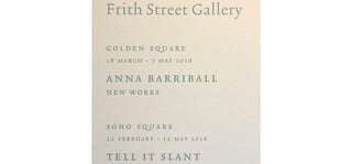 Anna Barriball at Frith Street
