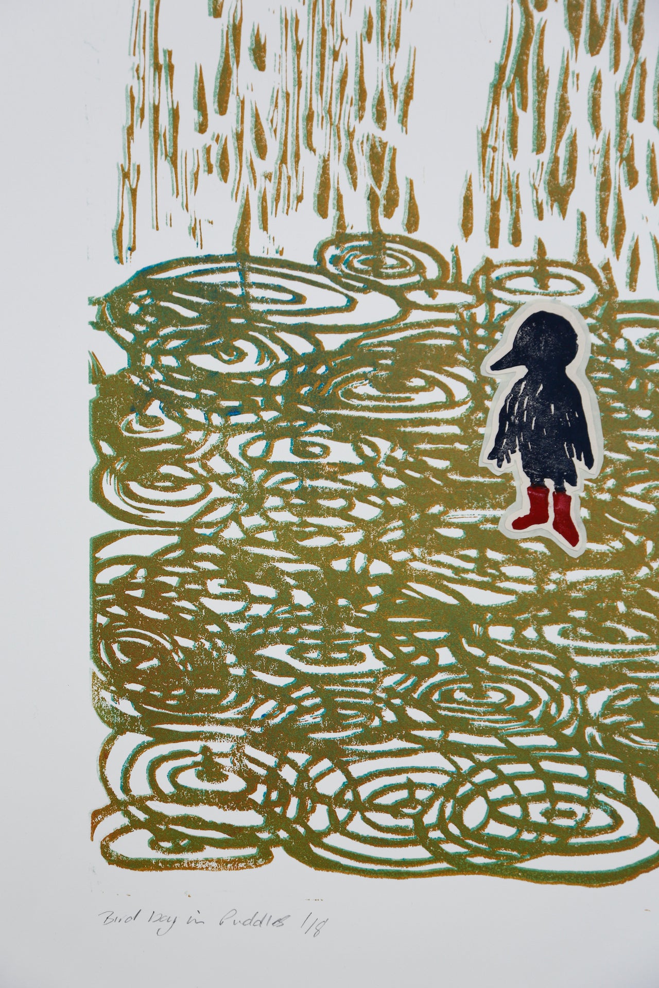 Bird Boy in Puddles