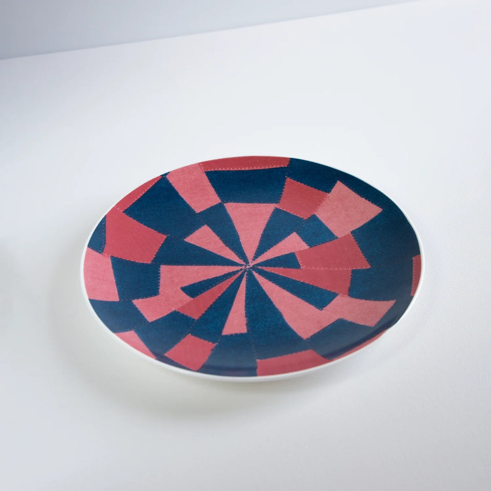 Plate (Pink and Blue)