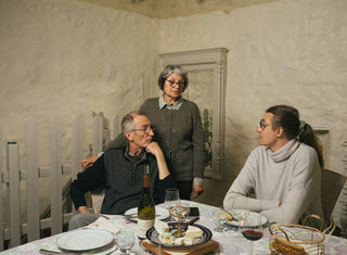 With parents Philippe and Marie-Claude